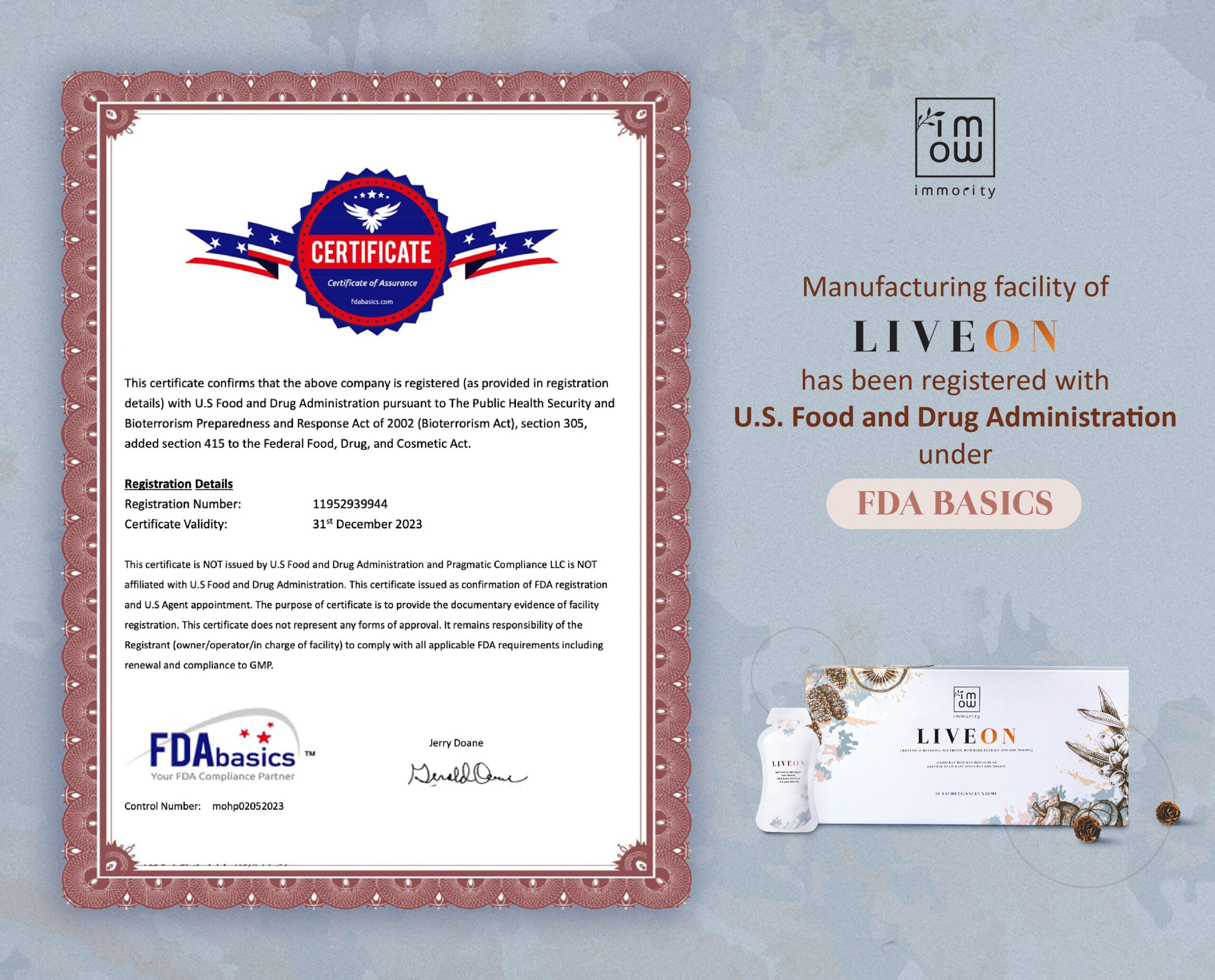 LIVEON_USFDA certificate_ENG