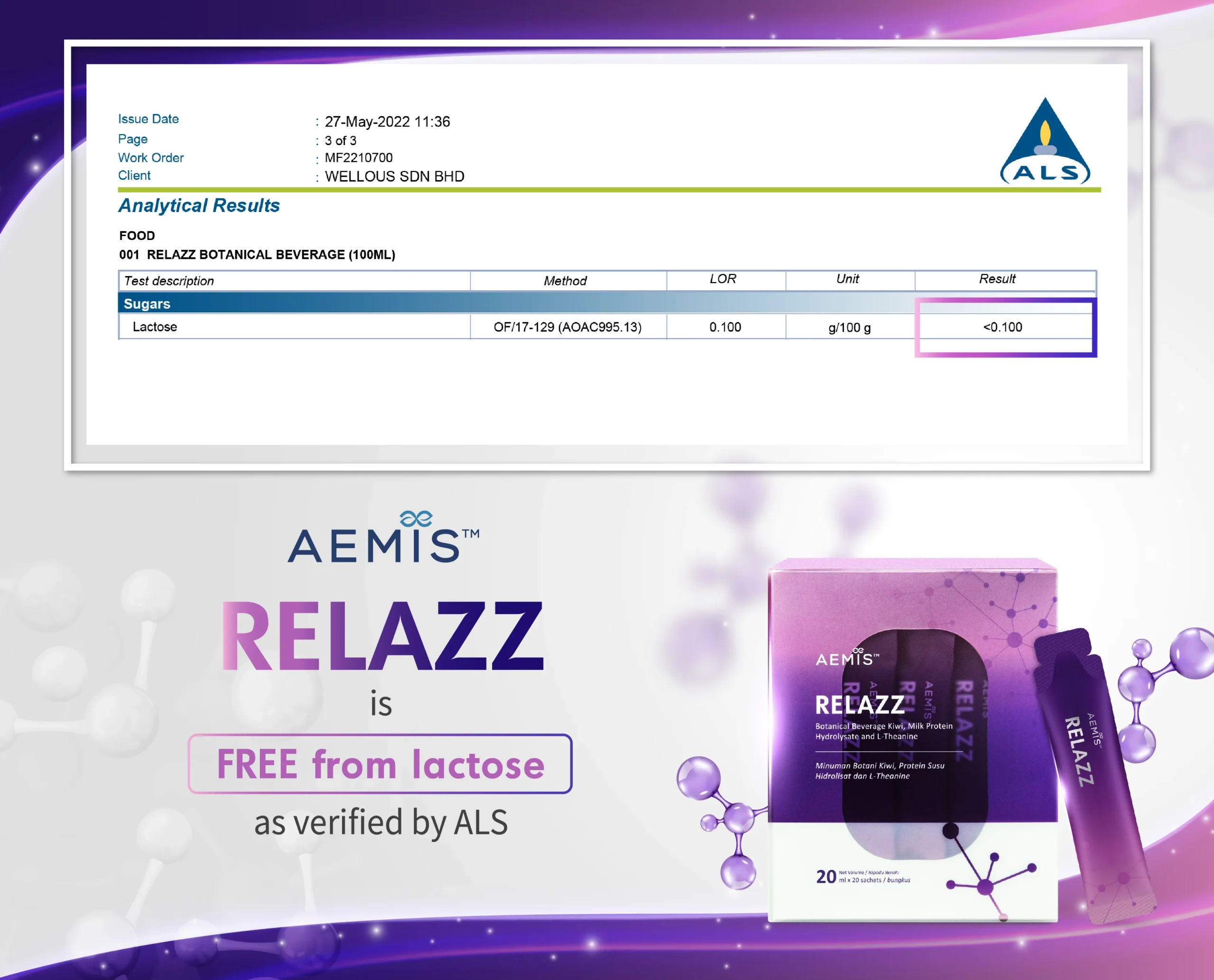 Aemis RELAZZ_ALS lactose_certificate_ENG