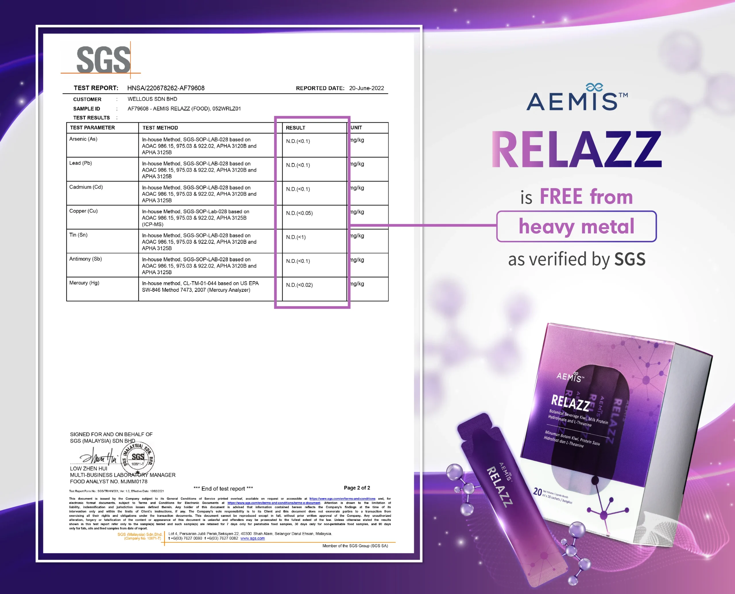 Aemis RELAZZ_FREE from heavy metal_certificate_ENG