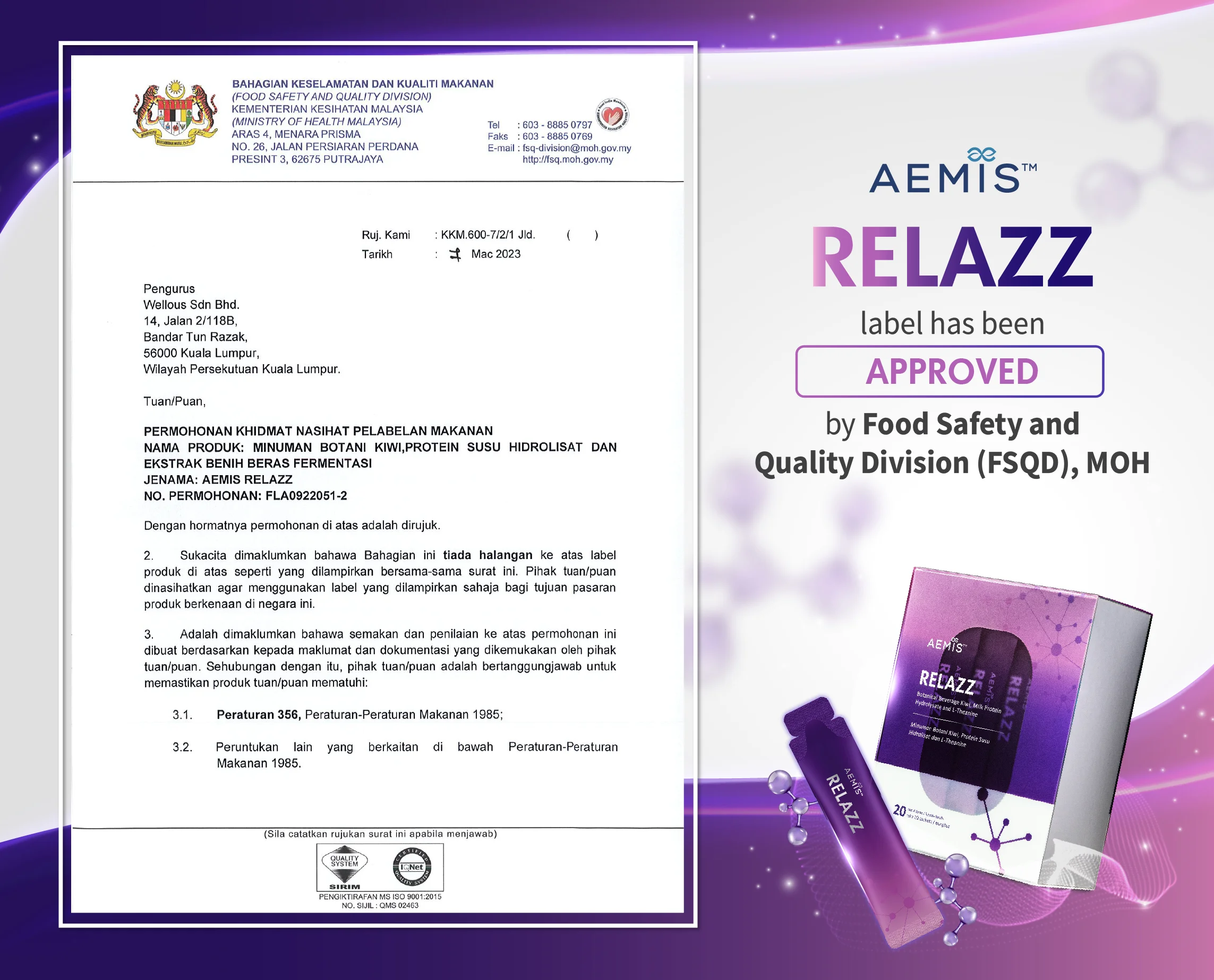Aemis RELAZZ_Pelabelan certificate_ENG
